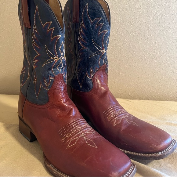 roper mens square toe boots 10 1/2D - Picture 1 of 5